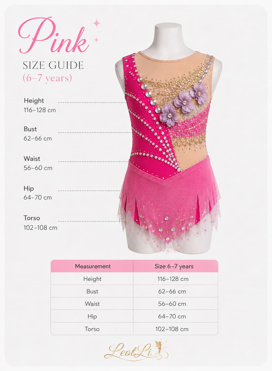 Pink LL005 size 6-7